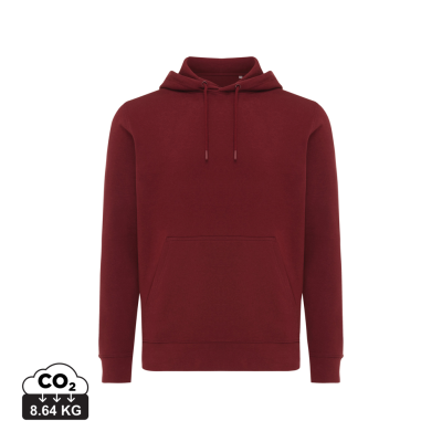 Picture of IQONIQ RILA LIGHTWEIGHT RECYCLED COTTON HOODED HOODY in Burgundy