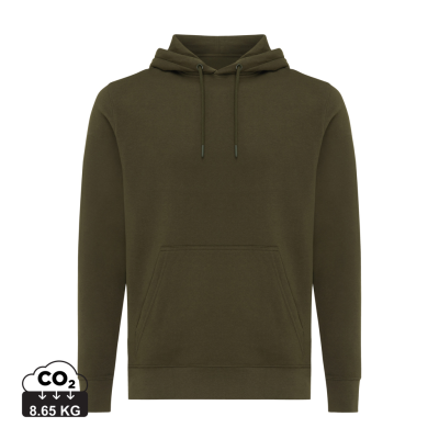 Picture of IQONIQ RILA LIGHTWEIGHT RECYCLED COTTON HOODED HOODY in Khaki.