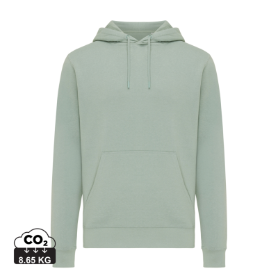 Picture of IQONIQ RILA LIGHTWEIGHT RECYCLED COTTON HOODED HOODY in Iceberg Green.