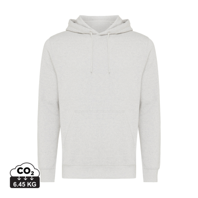 Picture of IQONIQ RILA LIGHTWEIGHT RECYCLED COTTON HOODED HOODY in Light Heather Grey.