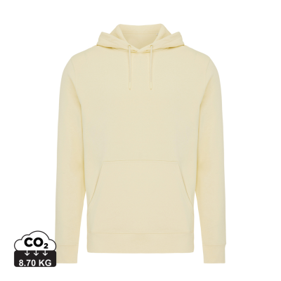 Picture of IQONIQ RILA LIGHTWEIGHT RECYCLED COTTON HOODED HOODY in Cream Yellow.