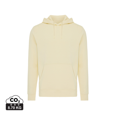 Picture of IQONIQ RILA LIGHTWEIGHT RECYCLED COTTON HOODED HOODY in Cream Yellow