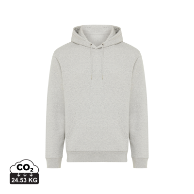 Picture of IQONIQ JOSHUA RECYCLED COTTON HOODED HOODY in Light Heather Grey