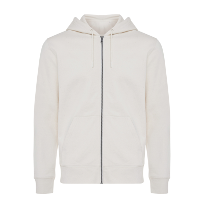 Picture of IQONIQ ABISKO RECYCLED COTTON ZIP THROUGH HOODED HOODY in Natural Raw