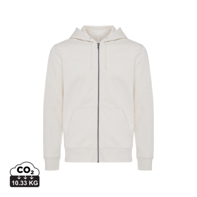 Picture of IQONIQ ABISKO RECYCLED COTTON ZIP THROUGH HOODED HOODY in Natural Raw