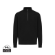 Picture of IQONIQ ELGON RECYCLED COTTON QUARTER ZIP SWEATER in Black