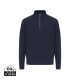 Picture of IQONIQ ELGON RECYCLED COTTON QUARTER ZIP SWEATER in Navy