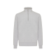Picture of IQONIQ ELGON RECYCLED COTTON QUARTER ZIP SWEATER in Light Heather Grey