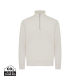 Picture of IQONIQ ELGON RECYCLED COTTON QUARTER ZIP SWEATER in Ivory White