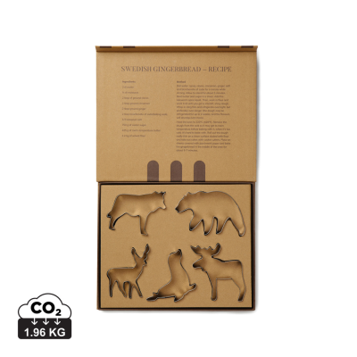 Picture of VINGA NORDIC BIG 5 COOKIE CUTTER 5-PIECE SET in Grey.