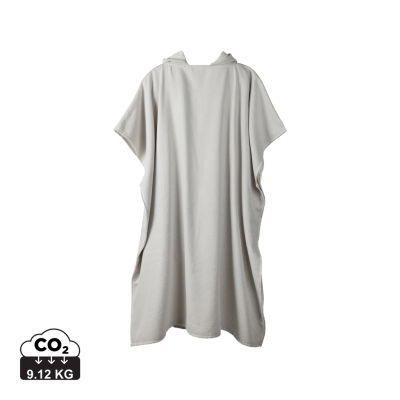 Picture of VINGA TOLO HAMMAM TERRY BEACH PONCHO in Grey, Off White