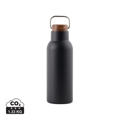 Picture of VINGA CIRO RCS RECYCLED VACUUM BOTTLE 580ML in Black.