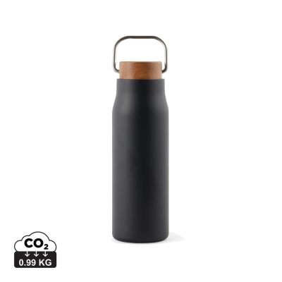 Picture of VINGA CIRO RCS RECYCLED VACUUM BOTTLE 300ML in Black.