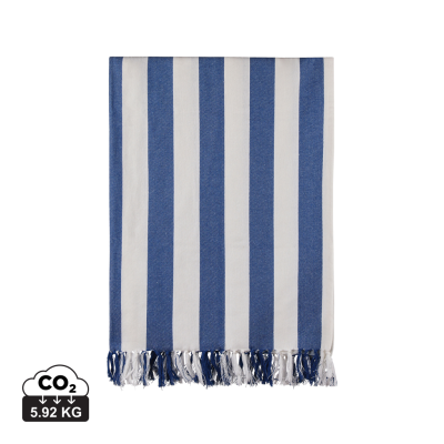 Picture of VINGA ORNOS GRS HAMMAM FAMILY TOWEL in Blue, White