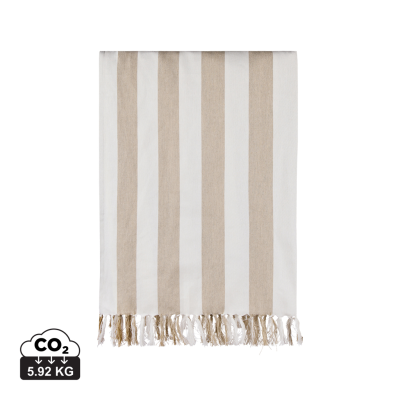 Picture of VINGA ORNOS GRS HAMMAM FAMILY TOWEL in Beige, White