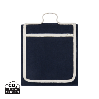 Picture of VINGA VOLONNE AWARE™ RECYCLED CANVAS PICNIC BLANKET in Navy, Off White.