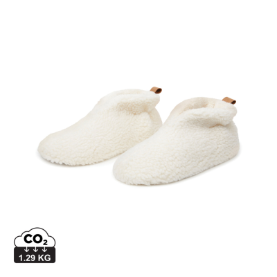 Picture of VINGA SANTOS RCS RECYCLED PET COSY SLIPPERS in Grey.