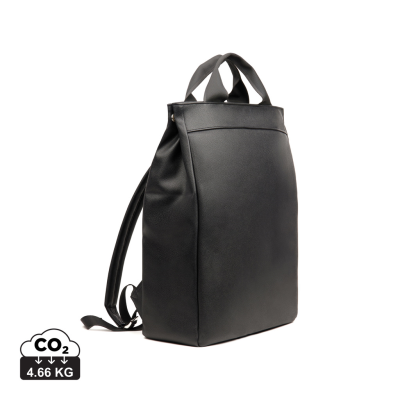 Picture of VINGA BERMOND RCS RECYCLED PU BACKPACK RUCKSACK in Black