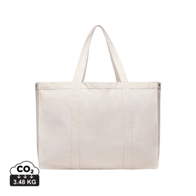 Picture of VINGA HILO AWARE™ RECYCLED CANVAS MAXI TOTE BAG in Off White.