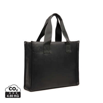 Picture of VINGA BERMOND RCS RECYCLED PU TOTE BAG in Black.