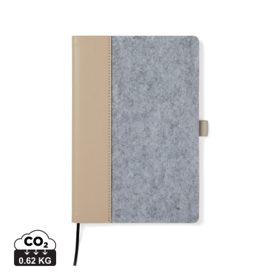 Picture of VINGA ALBON GRS RECYCLED FELT NOTE BOOK in Grey.