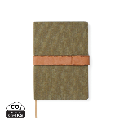 Picture of VINGA BOSLER RCS RECYCLED CANVAS NOTE BOOK in Green.