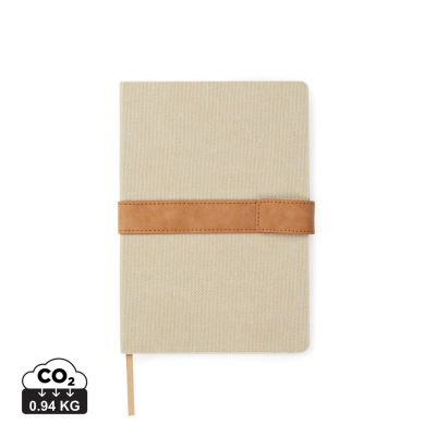 Picture of VINGA BOSLER RCS RECYCLED CANVAS NOTE BOOK in Grey Beige.