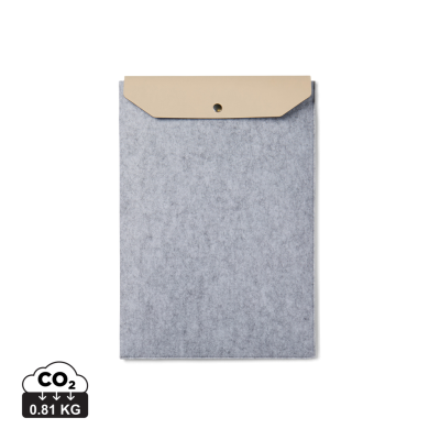 Picture of VINGA ALBON GRS RECYCLED FELT 15 INCH LAPTOP SLEEVE in Grey.
