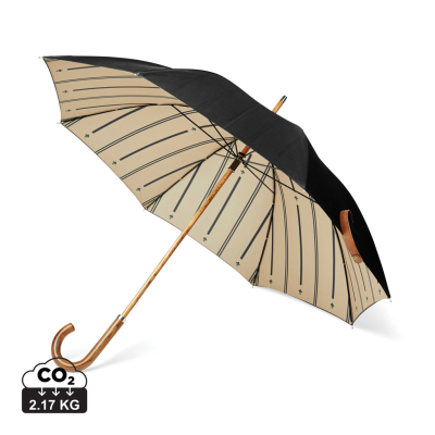 Picture of VINGA BOSLER AWARE™ RECYCLED PET 23 INCH UMBRELLA in Black.