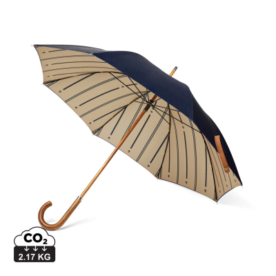 Picture of VINGA BOSLER AWARE™ RECYCLED PET 23 INCH UMBRELLA in Navy Blue.