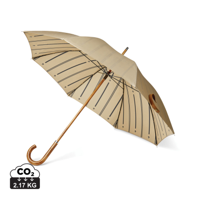 Picture of VINGA BOSLER AWARE™ RECYCLED PET 23 INCH UMBRELLA in Grey Beige.