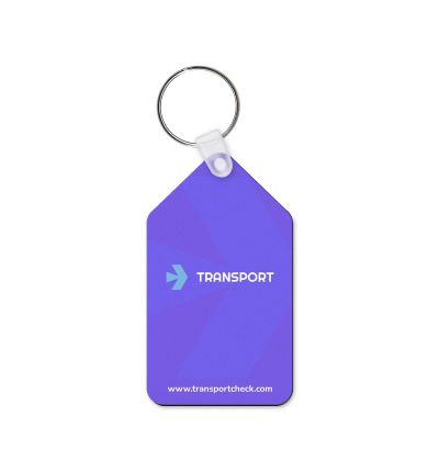 Picture of MDF HARDWOOD KEYRINGS - 40MM x 70MM in White