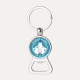 Picture of METAL KEYRING - OVAL - 79MM x 33MM in Silver