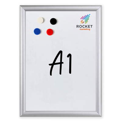 Picture of FRAMED MAGNETIC DRYWIPE BOARDS - A1 in White.