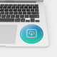 VINYL LAPTOP STICKER in Clear Transparent image 2