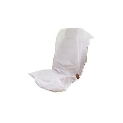 Picture of PLAIN DISPOSABLE CAR SEAT COVER HEAVY DUTY in White - Plain Stock Only.