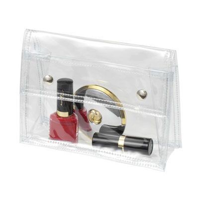 Picture of PRESS STUD CLEAR TRANSPARENT BAG.
