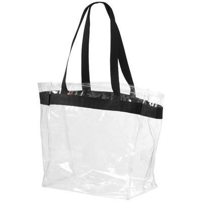 Picture of CLEAR TRANSPARENT PVC BEACH BAG.
