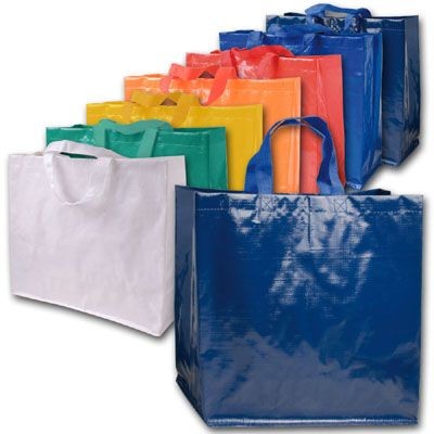 Picture of GLOSSY SHOPPER TOTE BAG.