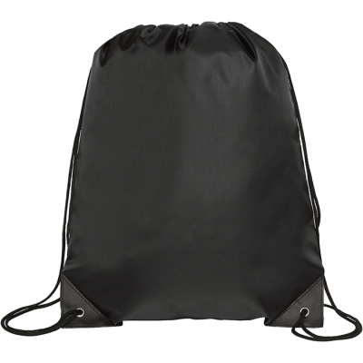 Picture of KINGSGATE RPET RECYCLED DRAWSTRING BAG in Black