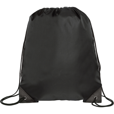 Picture of KINGSGATE ECO RECYCLED DRAWSTRING BAG in Black