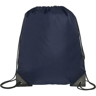 Picture of KINGSGATE RPET RECYCLED DRAWSTRING BAG in Navy Blue.