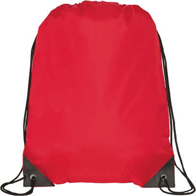 KINGSGATE RPET RECYCLED DRAWSTRING BAG in Red.