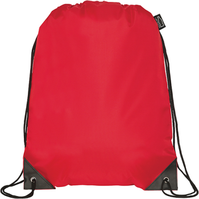Picture of KINGSGATE ECO RECYCLED DRAWSTRING BAG in Red