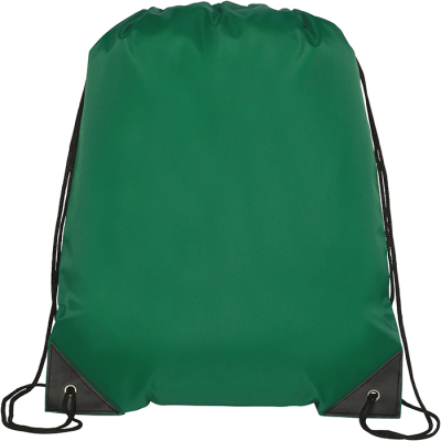 KINGSGATE RPET RECYCLED DRAWSTRING BAG in Green.