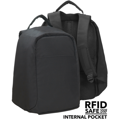 Picture of SPELDHURST R-PET SAFETY BACKPACK in Black.