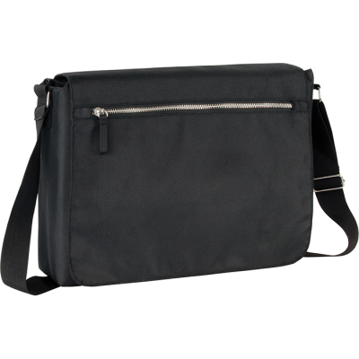Picture of STAPLEHURST ECO EXECUTIVE RECYCLED MESSENGER BAG in Black