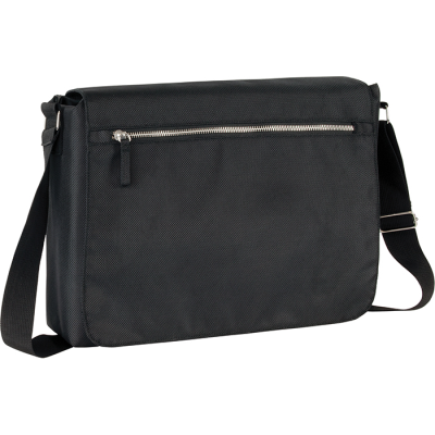 Picture of STAPLEHURST ECO EXECUTIVE RECYCLED MESSENGER BAG in Black.