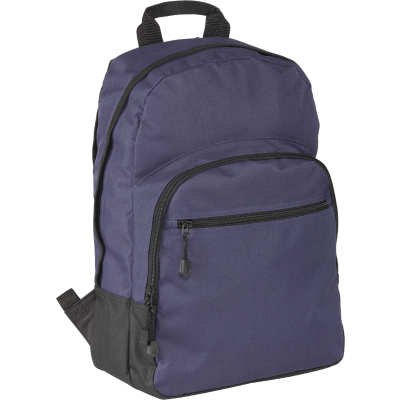 Picture of HALSTEAD RECYCLED RPET BACKPACK RUCKSACK in Navy Blue.