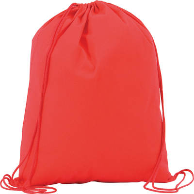 RAINHAM DRAWSTRING BACKPACK RUCKSACK BAG in Red.